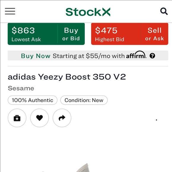 Yeezy Sesame V2 Size:13(US) Deadstock - Picture 13 of 16